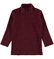 Joha Bluse - Rib - Uld - Burgundy