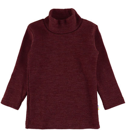 Joha Bluse - Rib - Uld - Burgundy