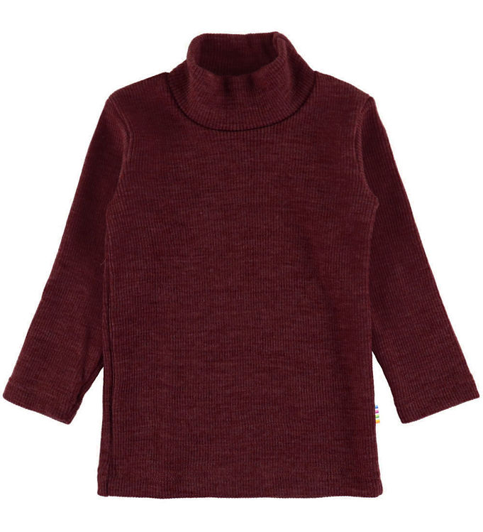 Joha Bluse - Rib - Uld - Burgundy