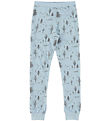 Joha Leggings - Uld/Viskose - Blå m. Træer