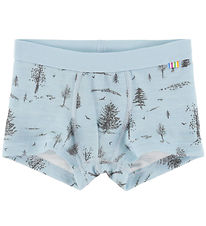Joha Boxershorts - Uld - Blå m. Træer