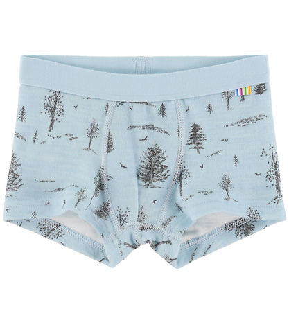 Joha Boxershorts - Uld - Blå m. Træer