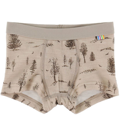 Joha Boxershorts - Uld - Beige m. Træer