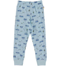 Joha Leggings - Uld - Blå m. Biler