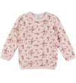 Joha Blouse - Wool/Viscose - Pink w. Flowers