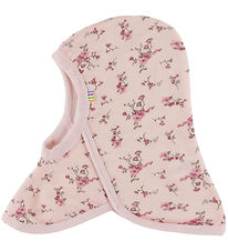 Joha Balaclava - Single Layer - Wool - Pink w. Flowers