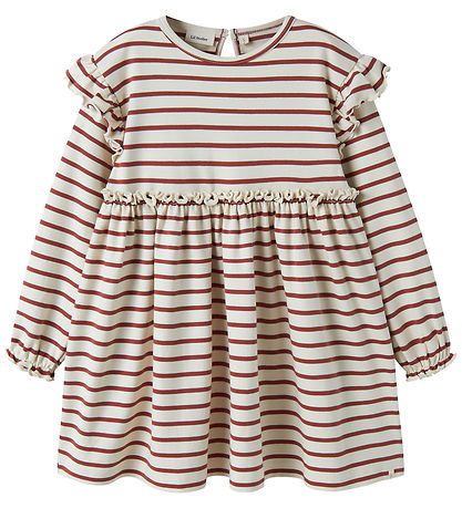 Lil Atelier Kjole - Loose - NmfLimia - Turtledove/Maple Syrup