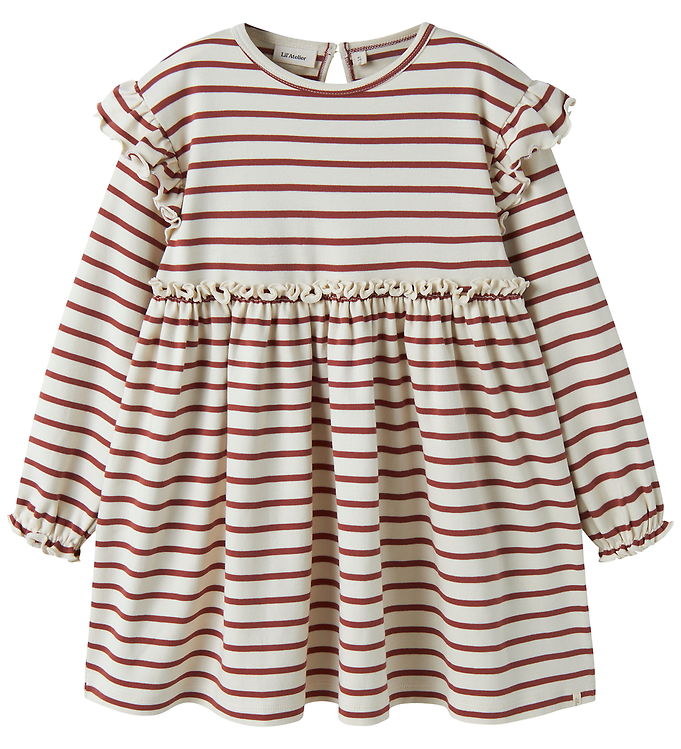Lil Atelier Kjole - Loose - NmfLimia - Turtledove/Maple Syrup