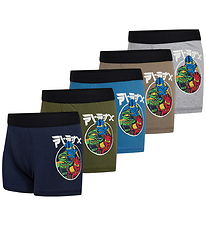 LEGO® Boxershorts - 5-pak - LWAiko 603 - Navy/Blå/Grøn/Brun/Grå
