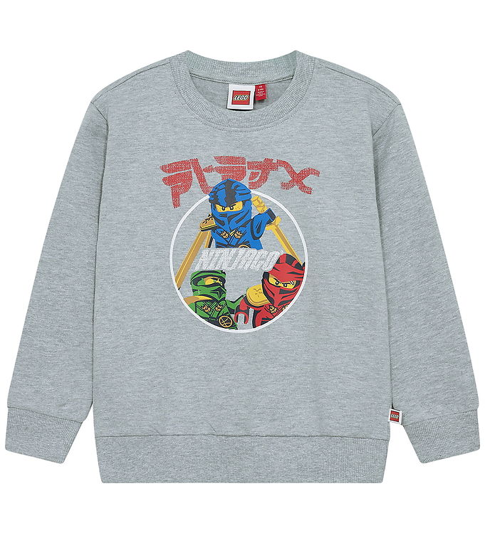 LEGOÂ® Ninjago Sweatshirt - LWSian 606 - Gråmeleret m. Print