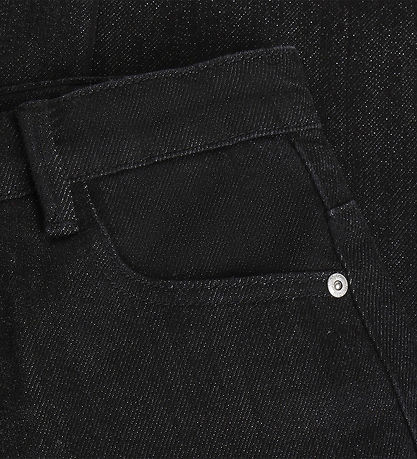 Indian Blue jeans Jeans - Extra Wide Fit - Black Denim m. Glitte