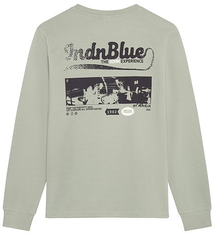 Indian Blue Jeans Bluse - Dust Green m. Print
