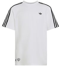 adidas Originals T-shirt - GFX LOOSE - Hvid/Sort