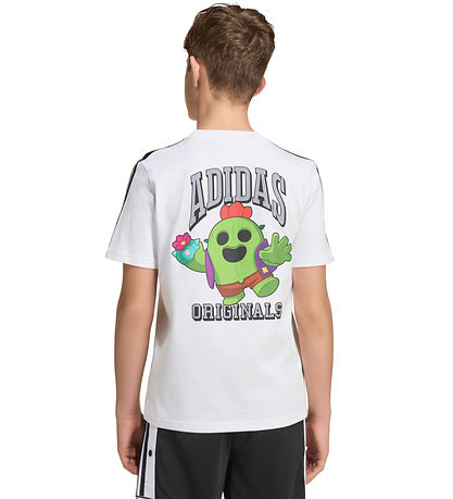 adidas Originals T-shirt - GFX LOOSE - Hvid/Sort