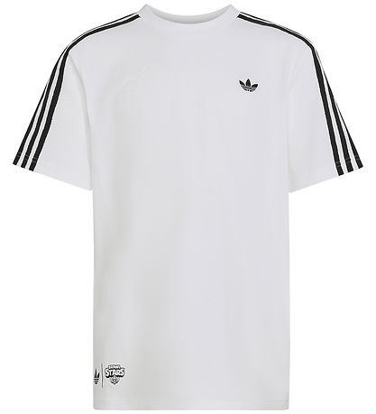 adidas Originals T-shirt - GFX LOOSE - Hvid/Sort