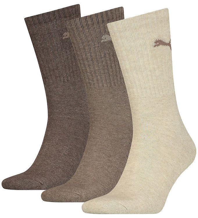 Puma Strømper - 3-pak - Light Brown Melange