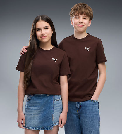 Puma T-shirt - CLS Badge Cat - Chocolate Fondue