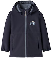 Name It Softshell Jacket w. Fleece - NmmMalta - Navy Blazer