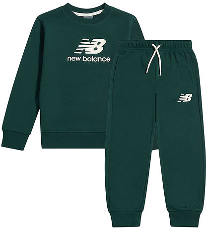 New Balance Sweatsæt - Stacked Logo - Nordic Green