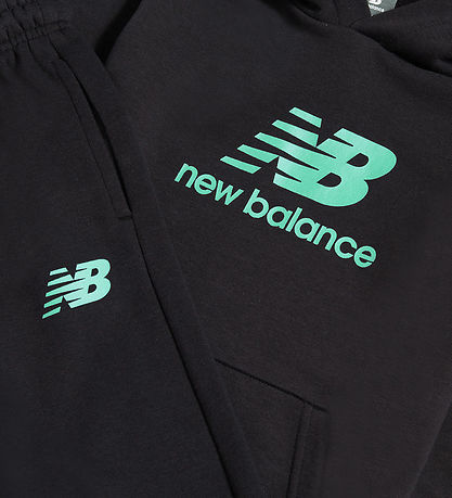 New Balance Sweatsæt - Stacked Logo - Caviar