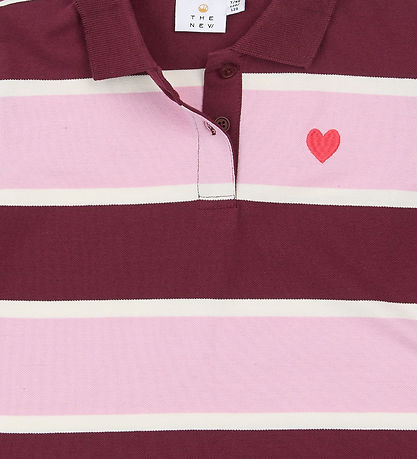 The New Bluse - Polo - TnVidette - Burgundy Striped