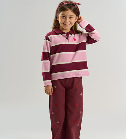 The New Bluse - Polo - TnVidette - Burgundy Striped