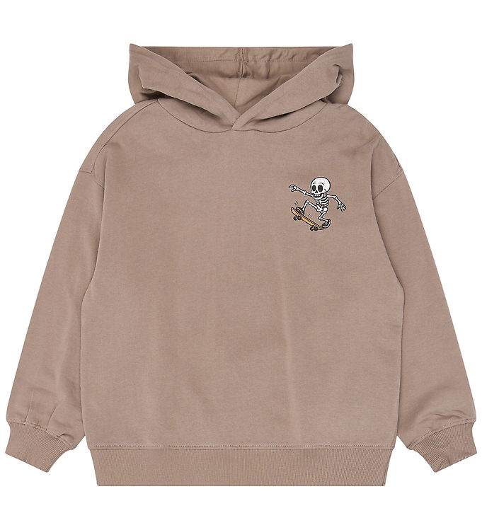 The New Hættetrøje - TnVirlo - Taupe Gray m. Print