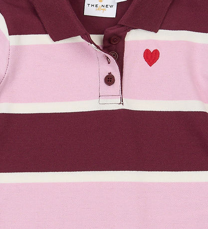 The New Bluse - Polo - TnstVidalia - Burgundy Striped