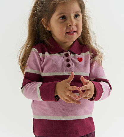 The New Bluse - Polo - TnstVidalia - Burgundy Striped