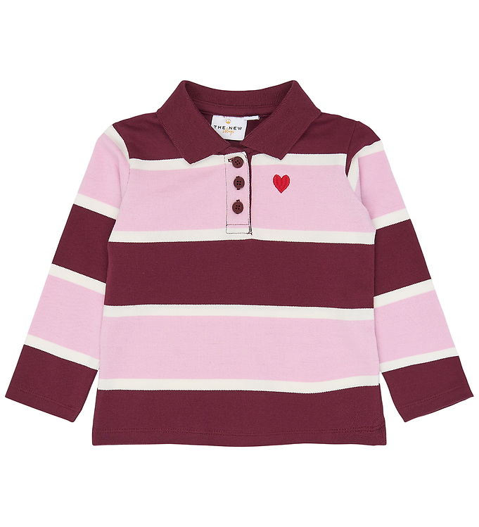 The New Siblings Polo - TnstVidalia - Burgundy Striped