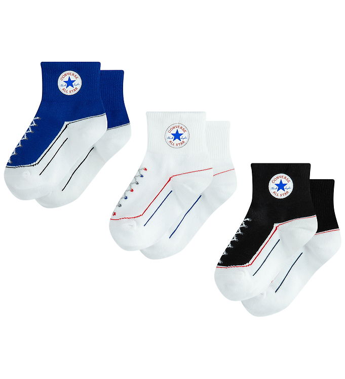 Converse Strømper - 3-pak - Sort/Hvid/Blå