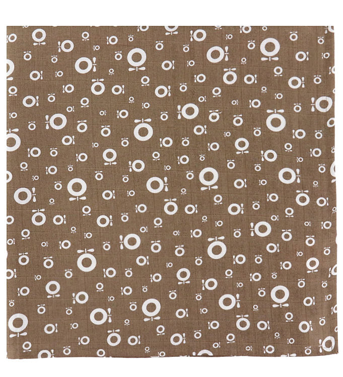 Katvig Stofble - 80x80 - Lysebrun m. Æbler