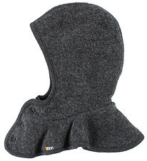 Cagoule Joha - Laine/Coton - 2 Couches - Gris Foncé Cagoule Joha - Laine/Coton - 2 Couches - Gris Foncé