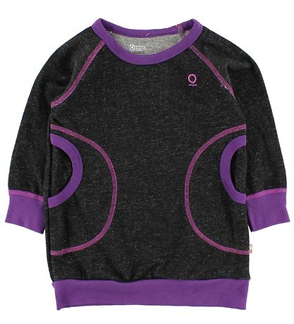 Robe en Molleton Katvig - Gris Charbon/Violet Robe en Molleton Katvig - Gris Charbon/Violet