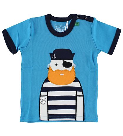 Freds World T-shirt - Blue w. Pirate