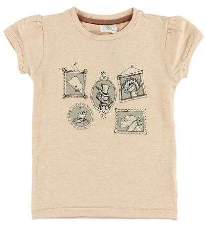 En Fant T-Shirt - Pfirsich gemischt m. Porträts En Fant T-Shirt - Pfirsich gemischt m. Porträts