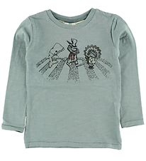 En Fant Blouse - Dusty Green w. Match En Fant Blouse - Dusty Green w. Match