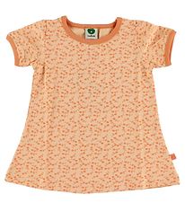 Småfolk Kleid - Pfirsich m. Blumen Småfolk Kleid - Pfirsich m. Blumen