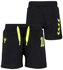 Hummel Shorts - HMLSafi - Black/Yellow w. Logo Hummel Shorts - HMLSafi - Black/Yellow w. Logo