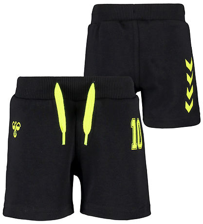 Hummel Shorts - HMLSafi - Schwarz/Gelb m. Winkel Hummel Shorts - HMLSafi - Schwarz/Gelb m. Winkel