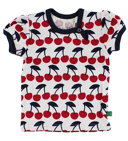 Freds World T-shirt - White w. Cherries Freds World T-shirt - White w. Cherries