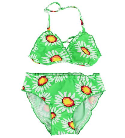 Bikini Color Kids - Vivi - Vert av. Fleurs Bikini Color Kids - Vivi - Vert av. Fleurs