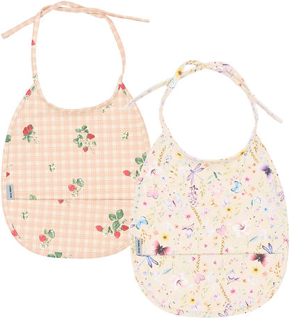 Mikk-Line Hagesmæk - 2-pak - Kort - PU - Butterfly/ Strawberry