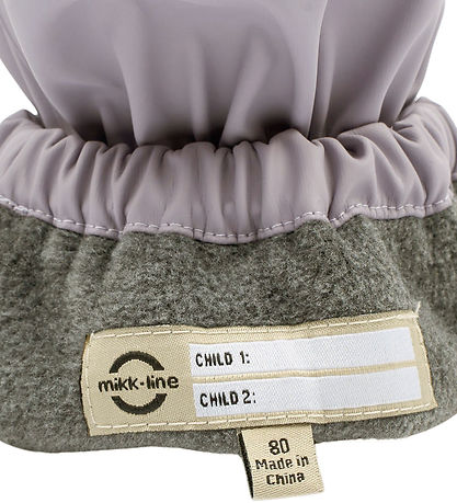 Mikk-Line Overtrækssko m. Fleece - PU - Lavender Gray