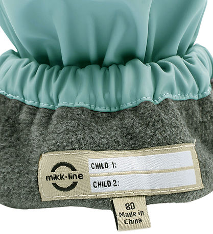 Mikk-Line Overtrækssko m. Fleece - PU -  Stone Blue