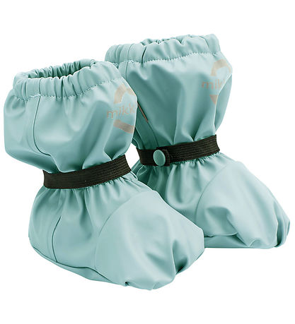 Mikk-Line Overtrækssko m. Fleece - PU -  Stone Blue