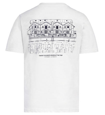 Hound T-shirt - HdAnton - City Back print - Bone White/ Navy