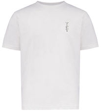 Hound T-shirt - HdAnton - City Back print - Bone White/ Brown