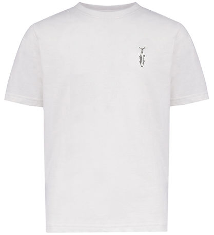 Hound T-shirt - HdAnton - City Back print - Bone White/ Brown
