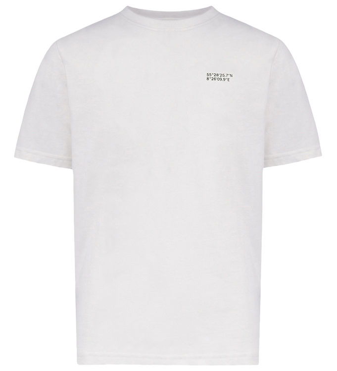 Hound T-shirt - HdAnton - City Back print - Bone White/Sort m. E
